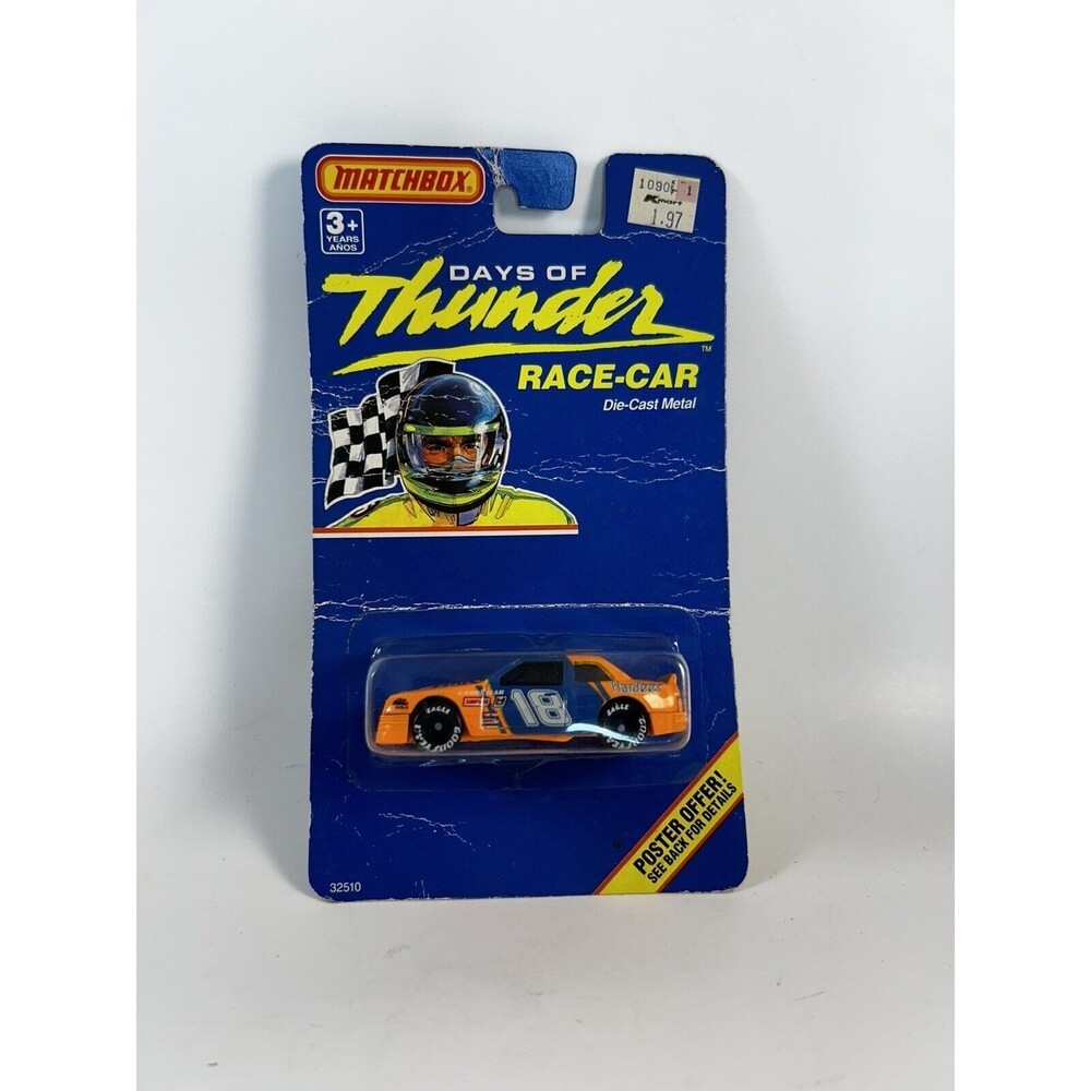Matchbox "DAYS OF THUNDER" #18 HARDEE'S CHEVY LUMINA RACE CAR  RUSS WHEELER 1/64